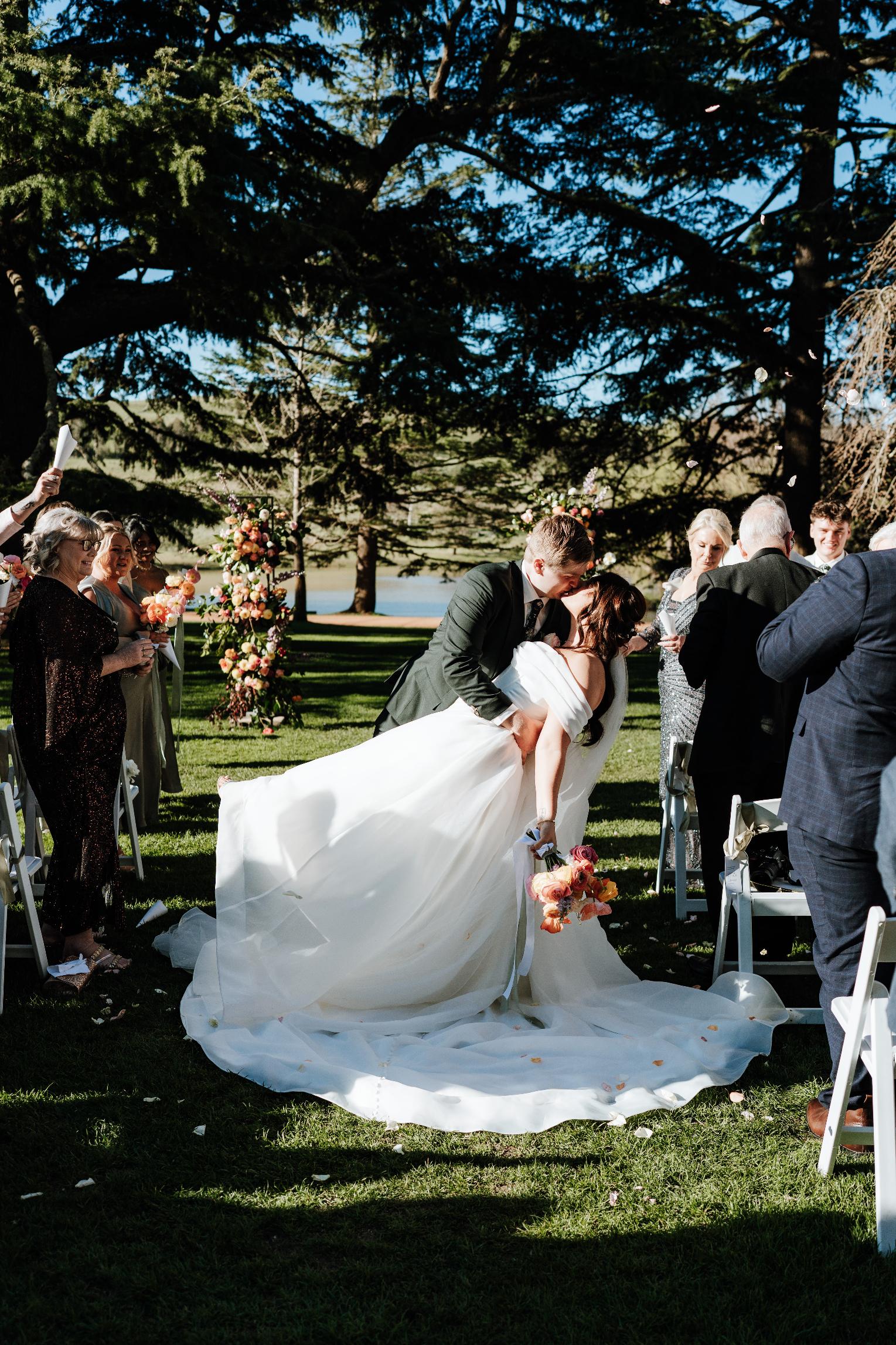 Wedding ceremony, outdoor setting