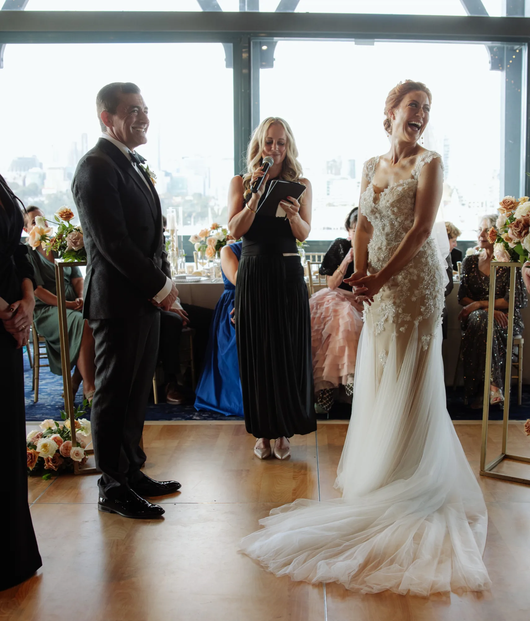 Couple sharing a moment during ceremony